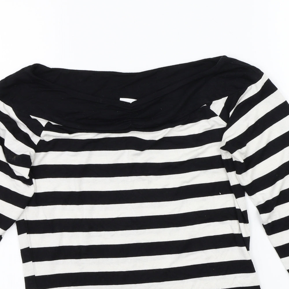 Womens UK Size XS Body Flirt Black Basic T-Shirt