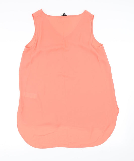 Womens UK Size 12 New Look Pink Basic Tank