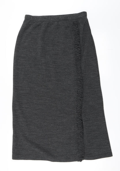 Nina Leonard Womens Grey   Straight & Pencil Skirt Size S
