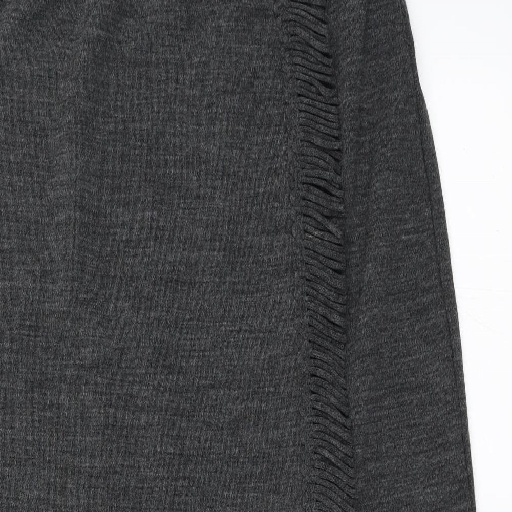 Nina Leonard Womens Grey   Straight & Pencil Skirt Size S