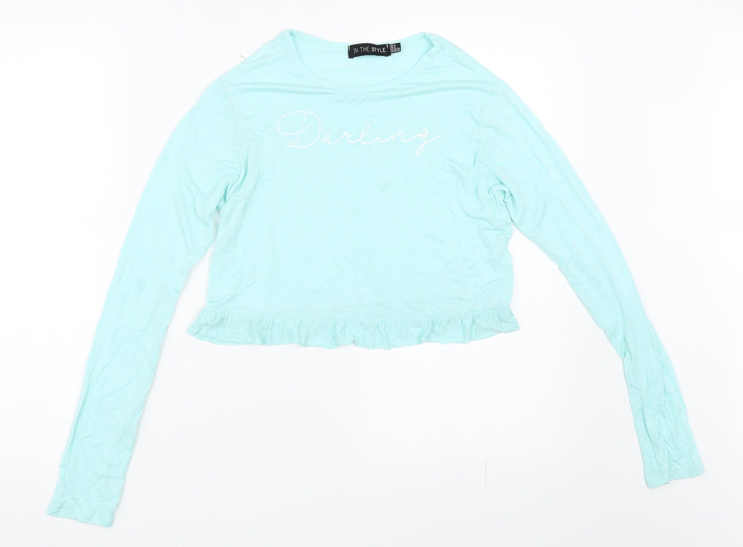 Womens UK Size 6 In the Style Blue Basic T-Shirt