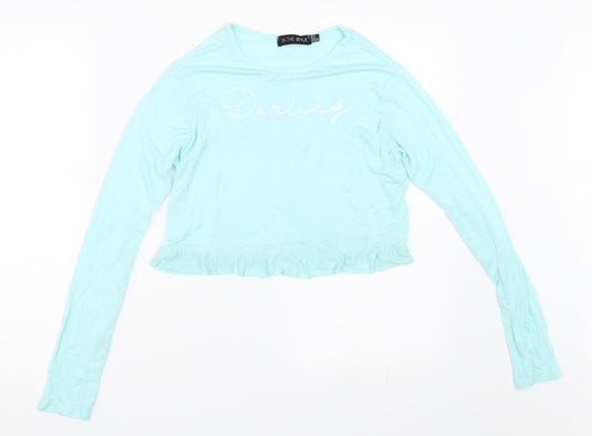Womens UK Size 6 In the Style Blue Basic T-Shirt