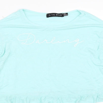 Womens UK Size 6 In the Style Blue Basic T-Shirt