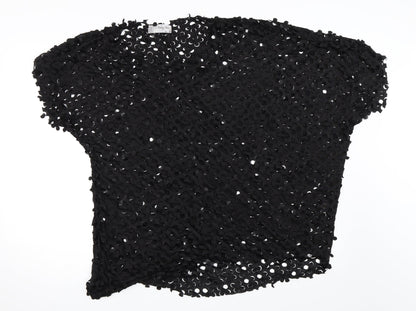 Womens UK Size M Vouley Vous Black Basic Blouse