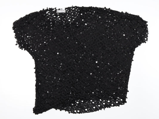 Womens UK Size M Vouley Vous Black Basic Blouse
