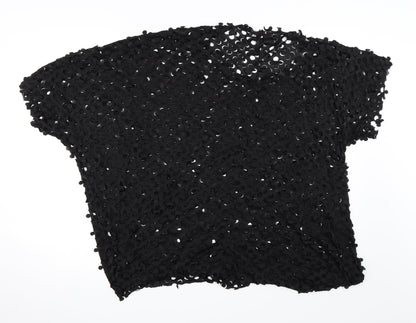 Womens UK Size M Vouley Vous Black Basic Blouse