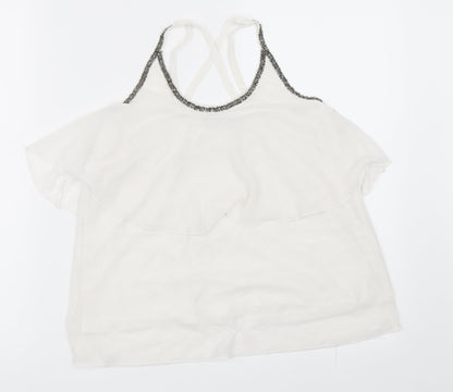 Primark Womens White   Camisole Blouse Size 8
