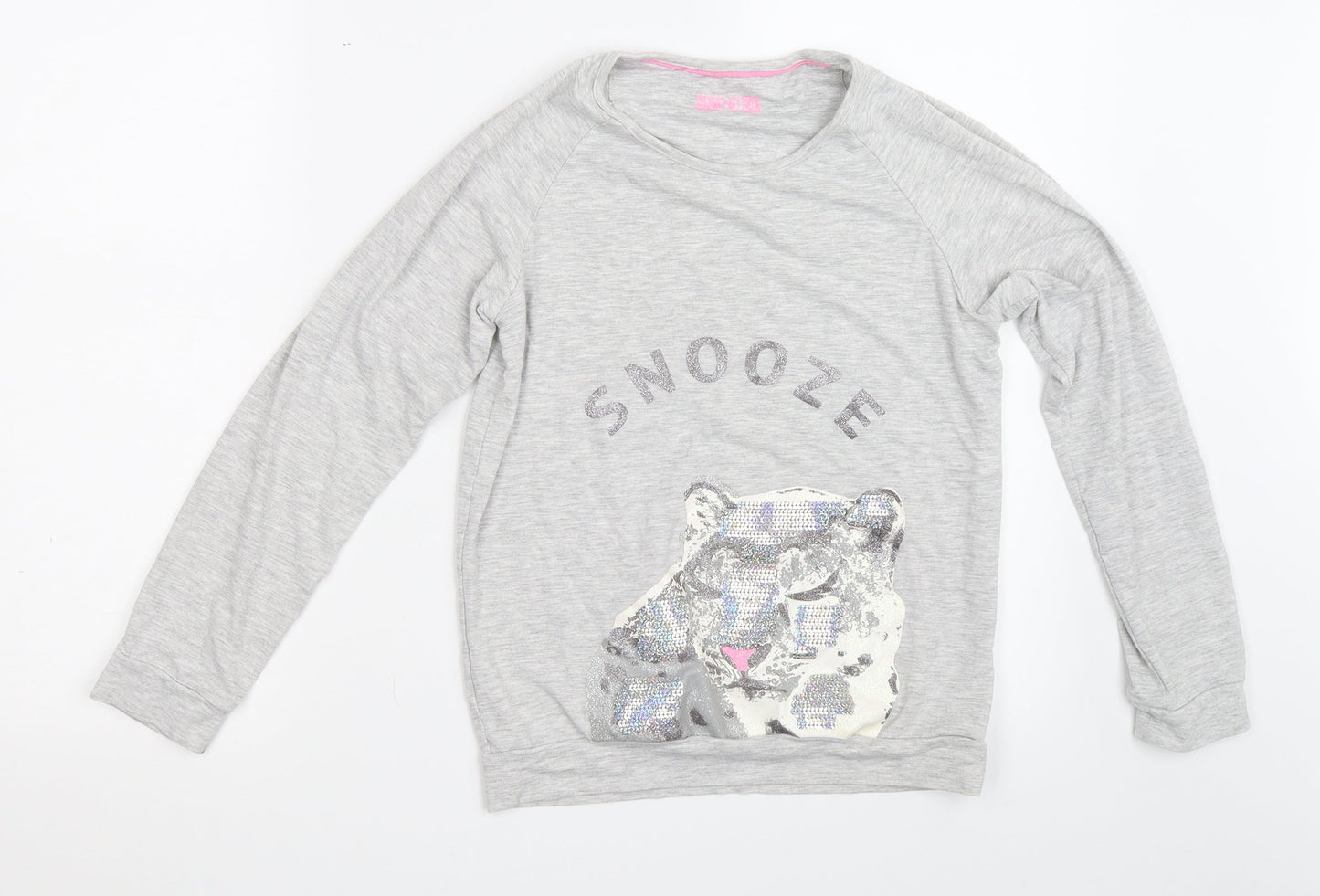 M&S Girls Grey   Pullover Sweatshirt Size 11-12 Years