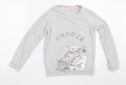 M&S Girls Grey   Pullover Sweatshirt Size 11-12 Years