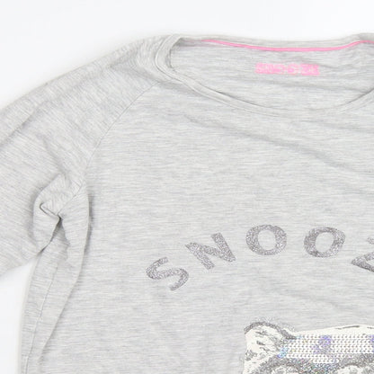 M&S Girls Grey   Pullover Sweatshirt Size 11-12 Years