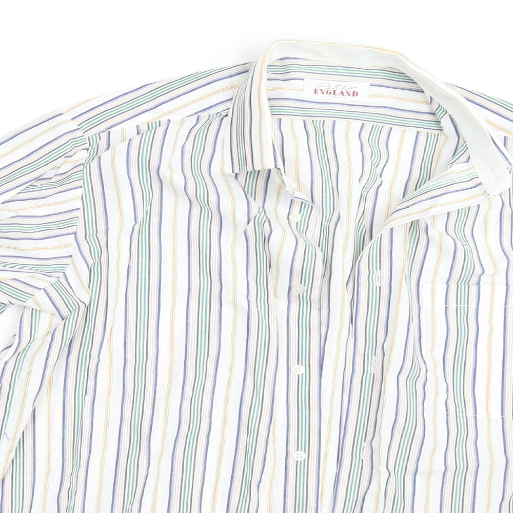 Mens UK Size L Peter England Multicoloured  Button-Up Long Sleeve Casual Shirt