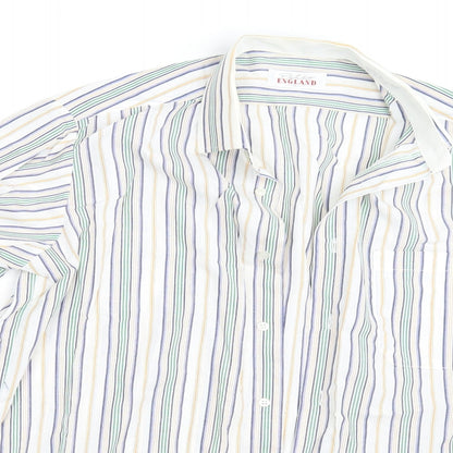 Mens UK Size L Peter England Multicoloured  Button-Up Long Sleeve Casual Shirt