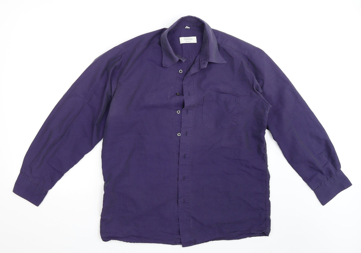 Mens UK Size L CANDA Blue  Button-Up Long Sleeve Casual Shirt
