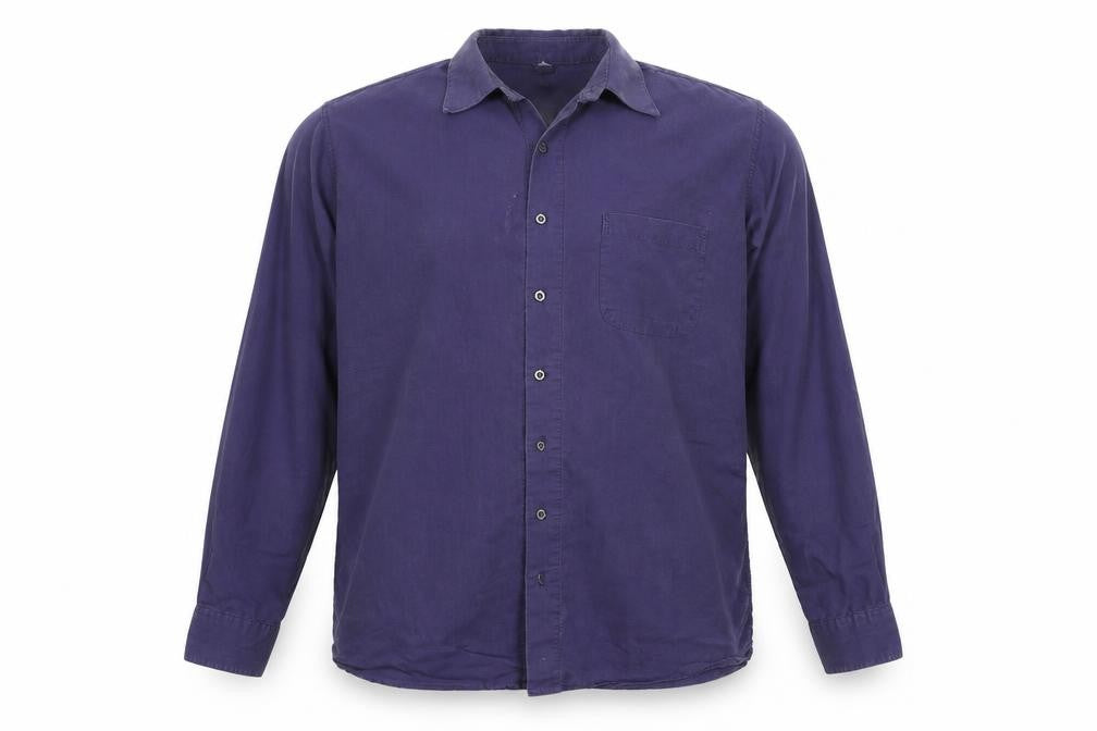 Mens UK Size L CANDA Blue  Button-Up Long Sleeve Casual Shirt