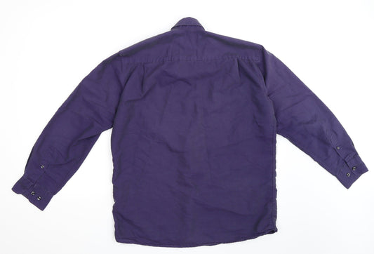 Mens UK Size L CANDA Blue  Button-Up Long Sleeve Casual Shirt