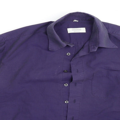 Mens UK Size L CANDA Blue  Button-Up Long Sleeve Casual Shirt