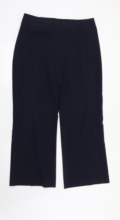 Womens UK Size 12 Marks and Spencer Regular Fit  Blue Trousers