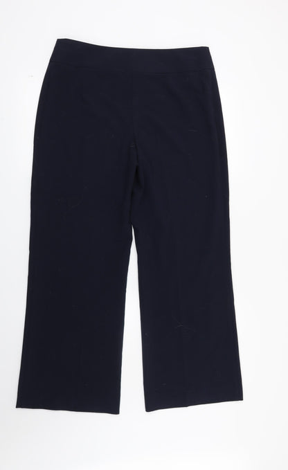 Womens UK Size 12 Marks and Spencer Regular Fit  Blue Trousers