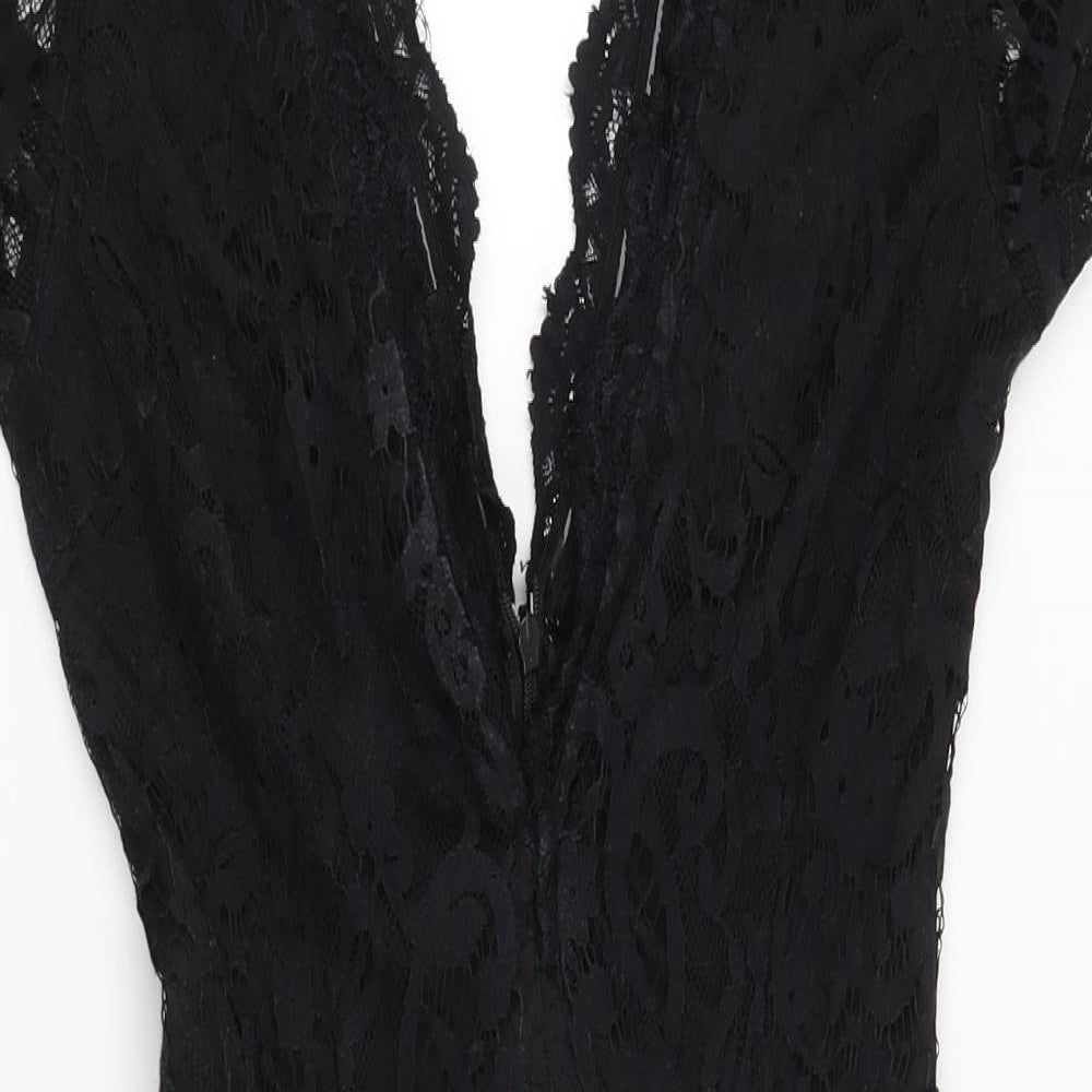 Missguided Womens Black Floral  Bodycon  Size 6