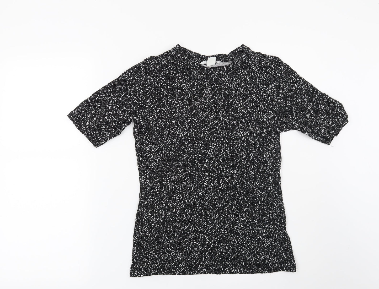 Womens UK Size S H&M Black Basic T-Shirt