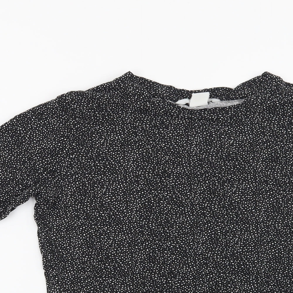 Womens UK Size S H&M Black Basic T-Shirt