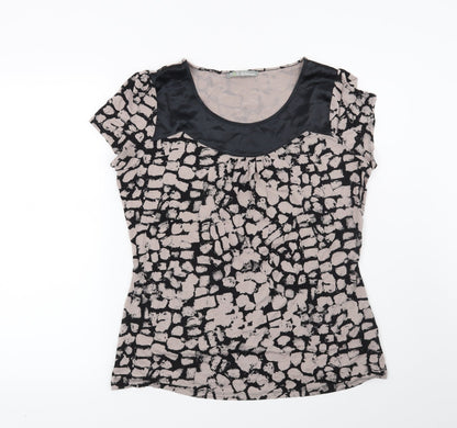 Womens UK Size 12 Marks and Spencer Brown Basic Blouse