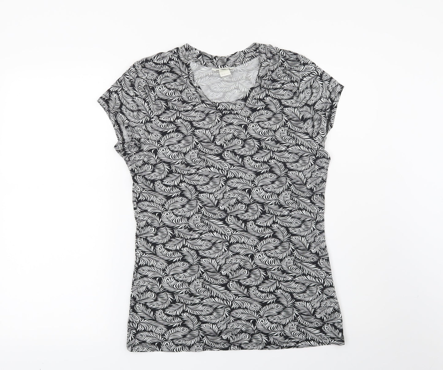 Womens UK Size M H&M Black Basic T-Shirt