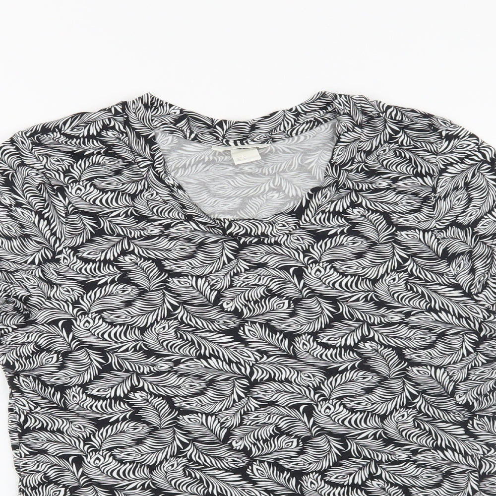 Womens UK Size M H&M Black Basic T-Shirt