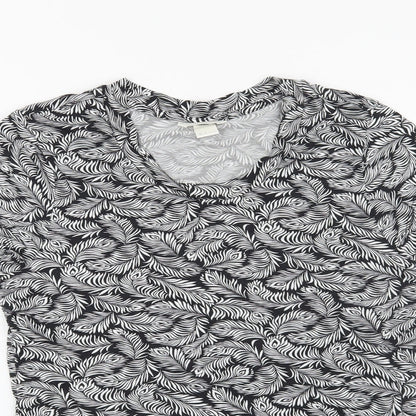 Womens UK Size M H&M Black Basic T-Shirt