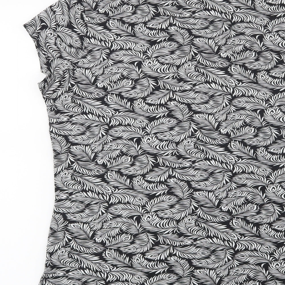 Womens UK Size M H&M Black Basic T-Shirt