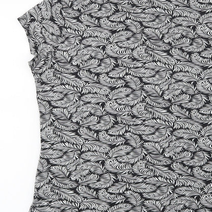 Womens UK Size M H&M Black Basic T-Shirt