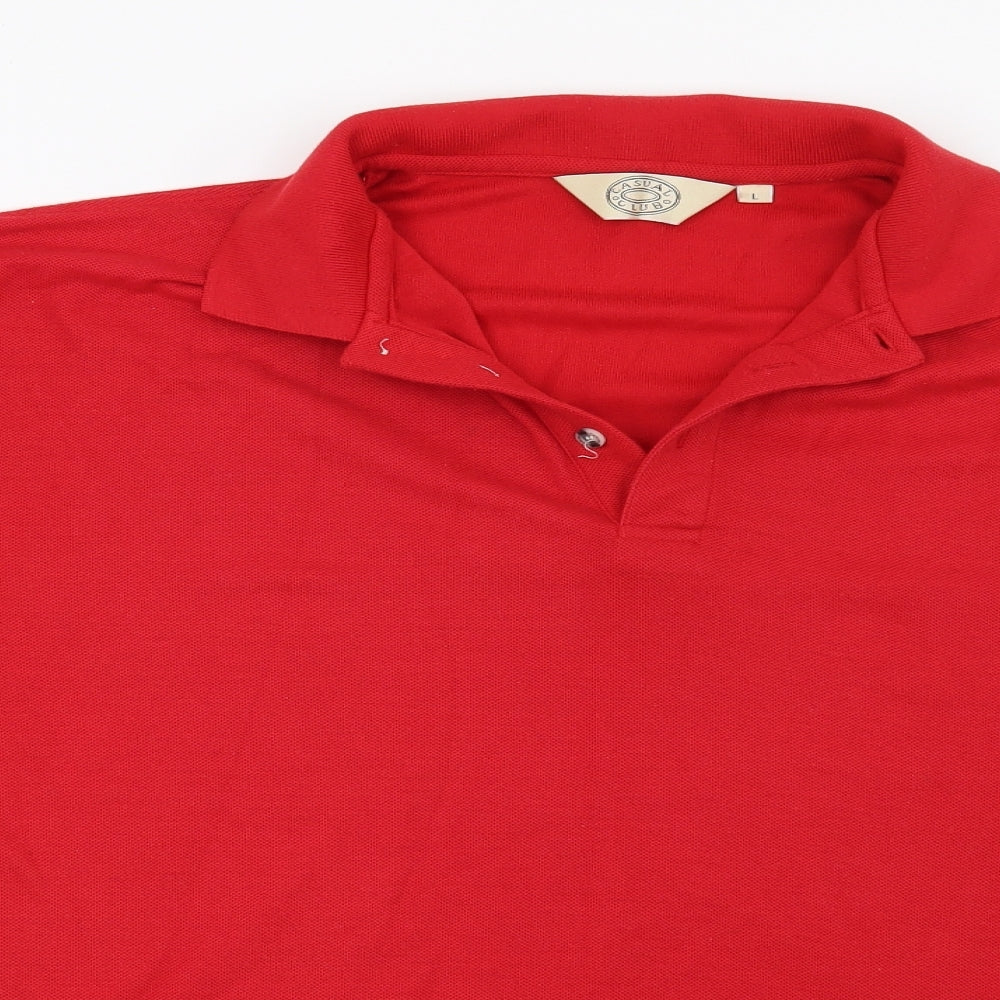 Casual Club Mens Red    Polo Size L