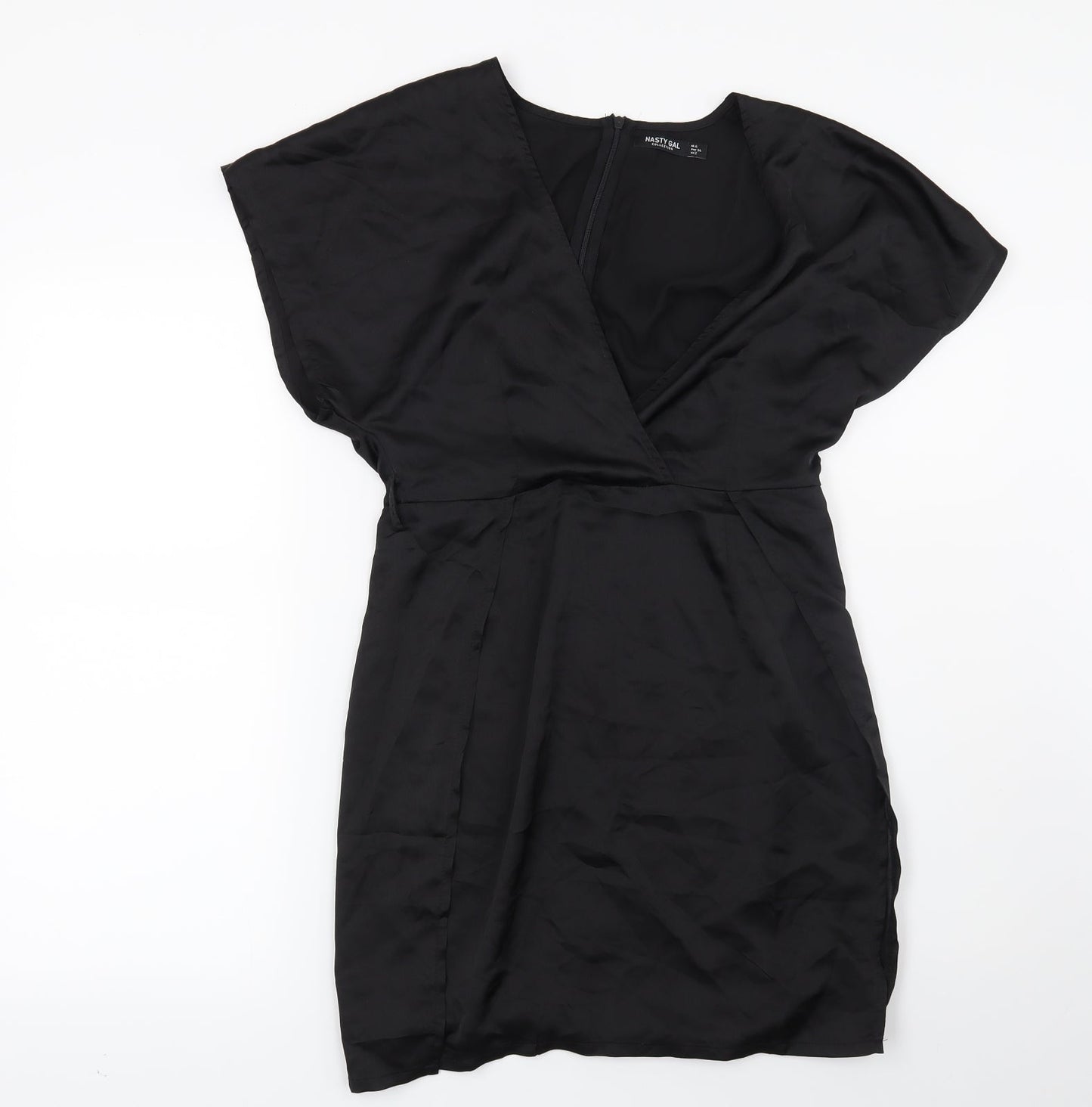Womens UK Size 6 Nasty Gal Black Basic Blouse