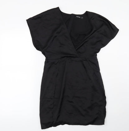 Womens UK Size 6 Nasty Gal Black Basic Blouse