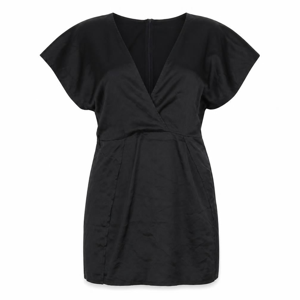 Womens UK Size 6 Nasty Gal Black Basic Blouse