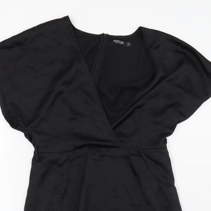Womens UK Size 6 Nasty Gal Black Basic Blouse