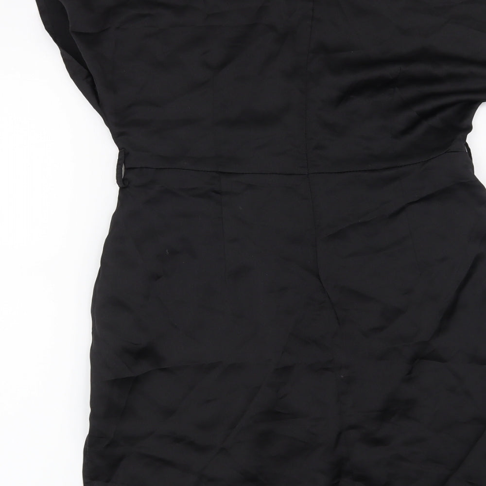 Womens UK Size 6 Nasty Gal Black Basic Blouse