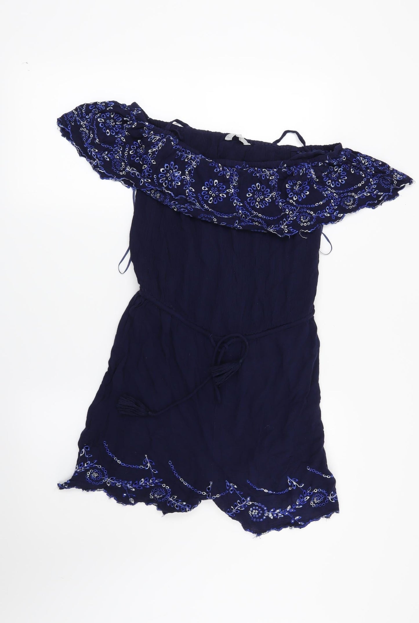 Red Herring Womens Blue Floral  Playsuit One-Piece Size 8