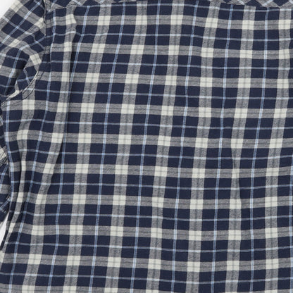 Mens UK Size M Easy Black  Button-Up Long Sleeve Casual Shirt