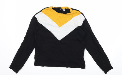 Womens UK Size XS Divided by H&M Black Pullover Sweatshirt