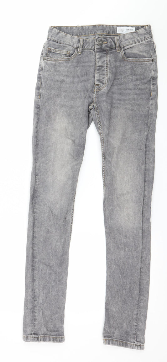 Denim & Co. Mens Grey  Denim Skinny Jeans Size 28 in L32 in