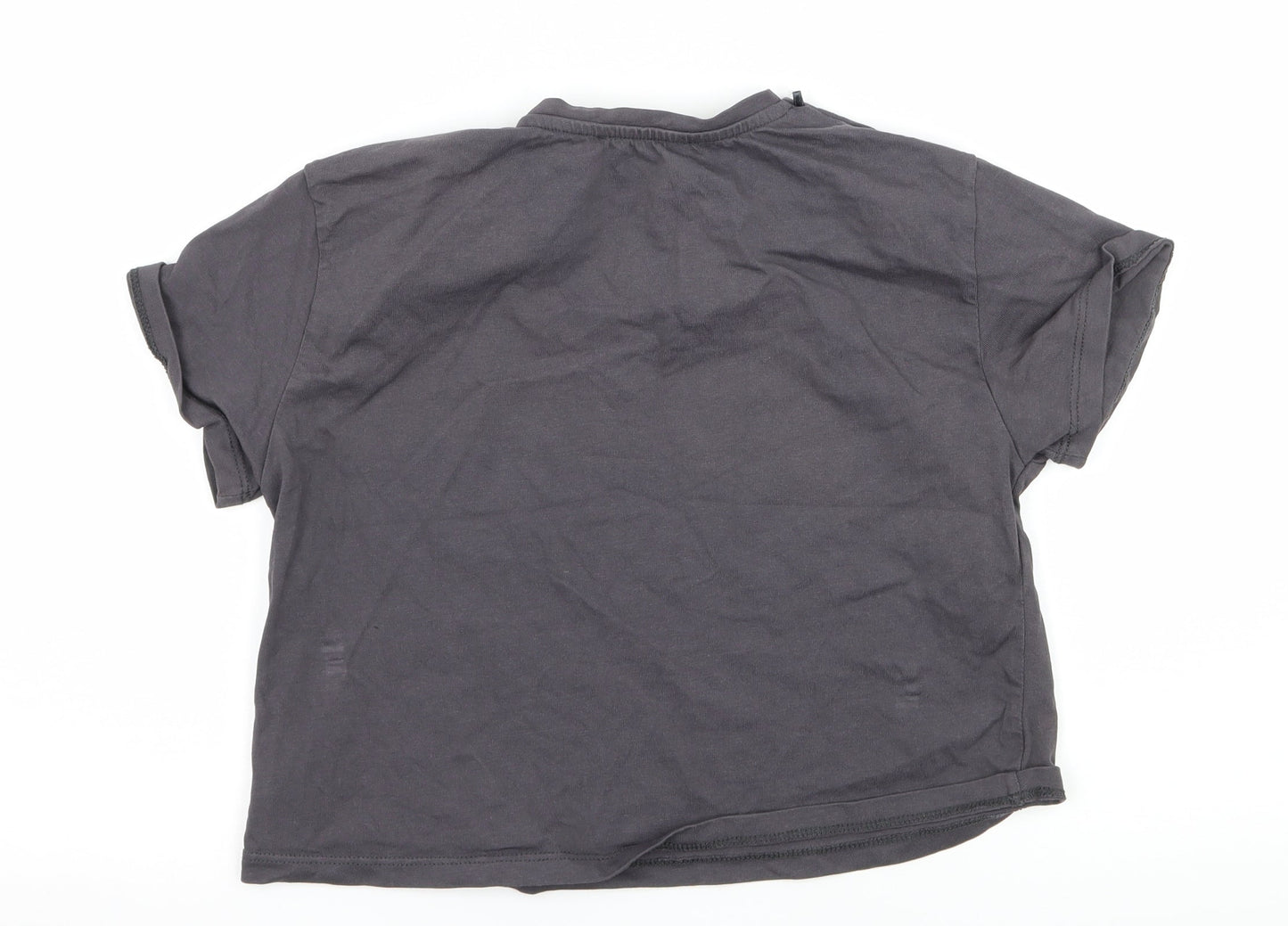 George Girls Grey  Jersey Basic T-Shirt Size 8-9 Years  - We Can Do Anything