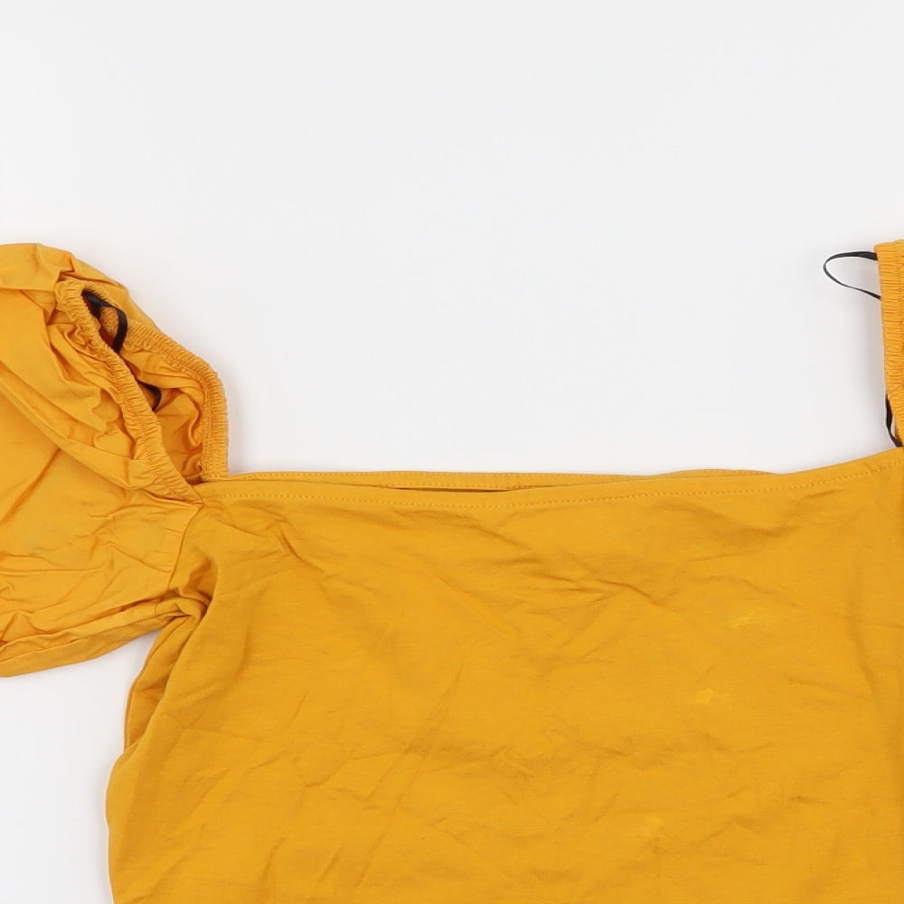Womens UK Size XS H&M Yellow Basic Blouse