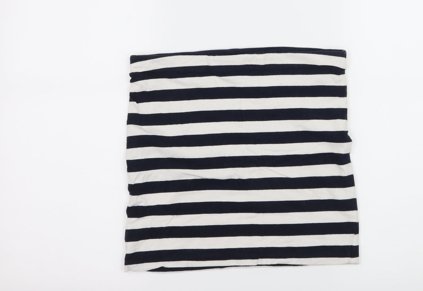 H&M Womens Blue Striped Jersey A-Line Skirt Size S