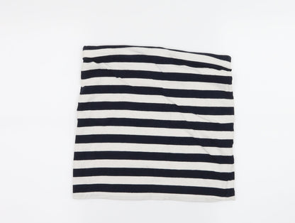 H&M Womens Blue Striped Jersey A-Line Skirt Size S