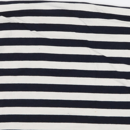 H&M Womens Blue Striped Jersey A-Line Skirt Size S