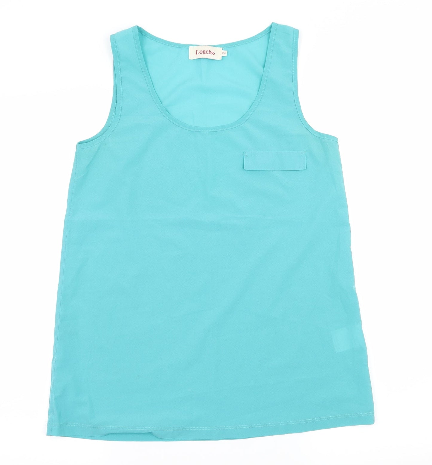 Womens UK Size 10 Louche Blue Basic Tank
