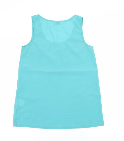 Womens UK Size 10 Louche Blue Basic Tank