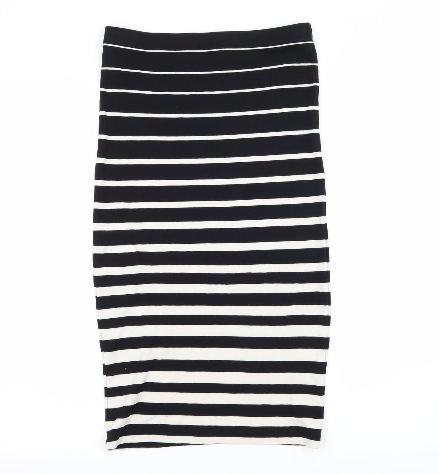 Sports Girl Womens Black Striped Jersey Straight & Pencil Skirt Size XS