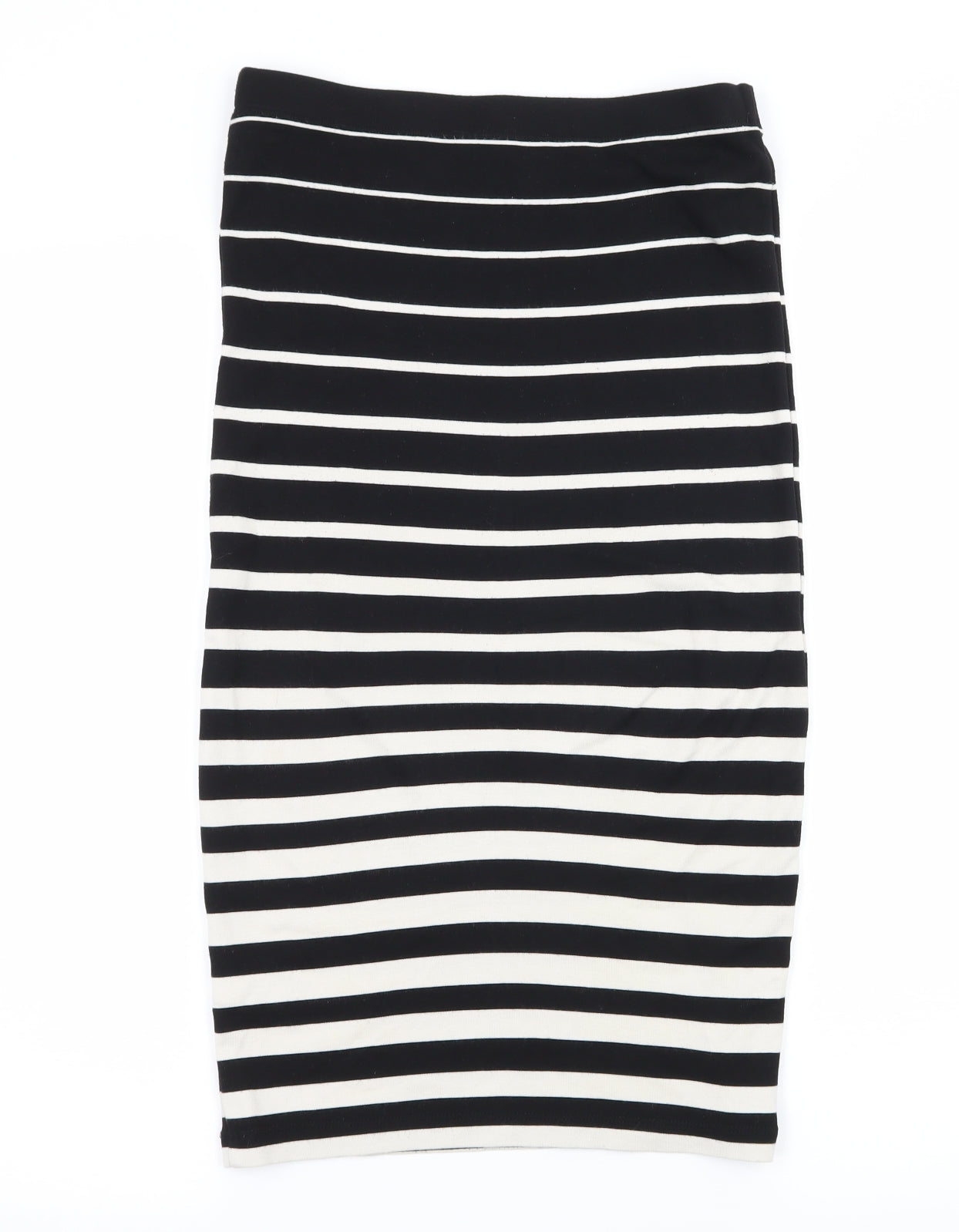 Sports Girl Womens Black Striped Jersey Straight & Pencil Skirt Size XS